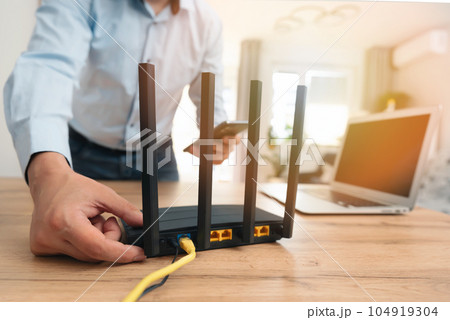 Modern wireless router, high speed internet Modern wireless router, high speed internet 104919304
