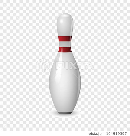 Bowling icon. Realistic illustration of bowling vector icon for on transparent background 104919397