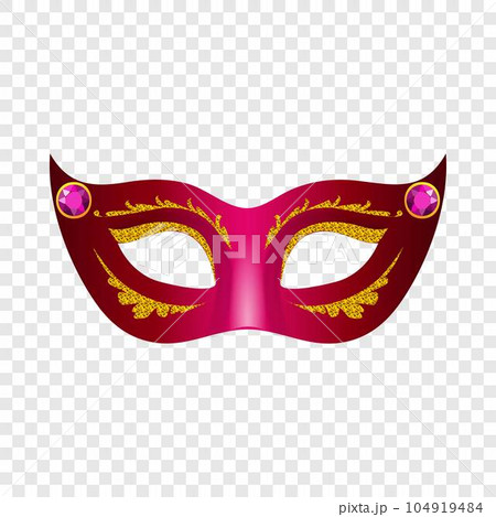Face mask icon. Realistic illustration of face mask vector icon for on transparent background Face mask icon. Realistic illustration of face mask vector icon for on transparent background 104919484