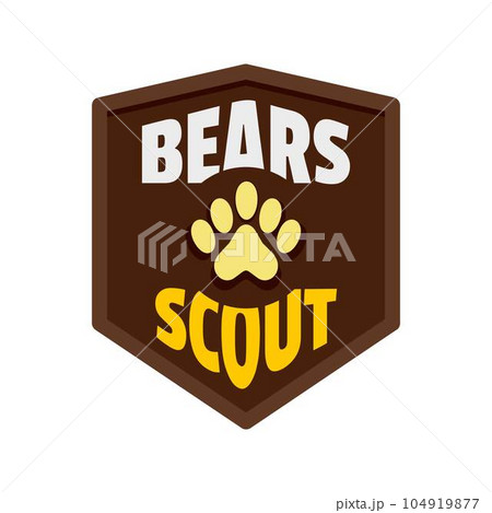 Bears scout logo. Flat illustration of bears scout vector logo for web isolated on white 104919877