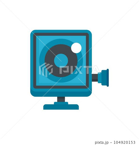 Action camera icon. Flat illustration of action camera vector icon for web isolated on white 104920153