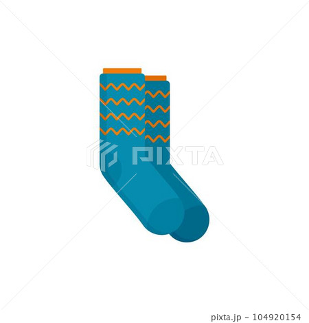 Winter socks icon. Flat illustration of winter socks vector icon for web isolated on white 104920154