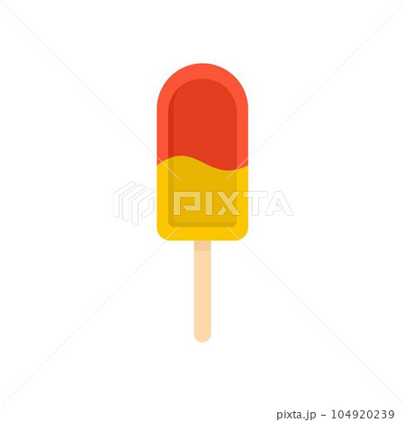 Double red ice cream icon. Flat illustration of double red ice cream vector icon for web isolated on white 104920239
