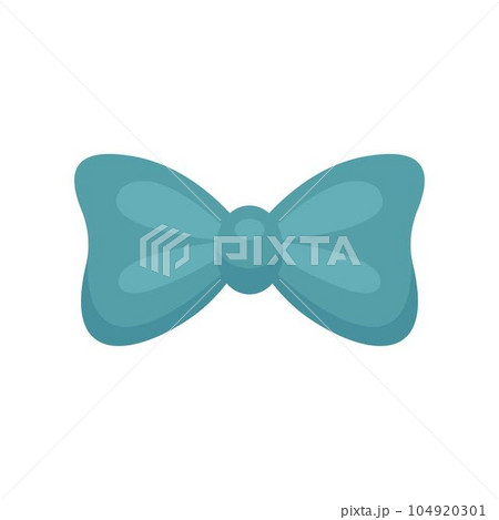 Aqua bow tie icon. Flat illustration of aqua bow tie vector icon for web isolated on white 104920301