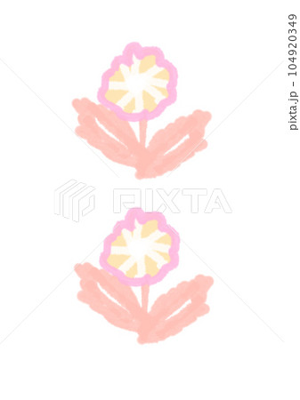 北欧風ピンクの花 104920349