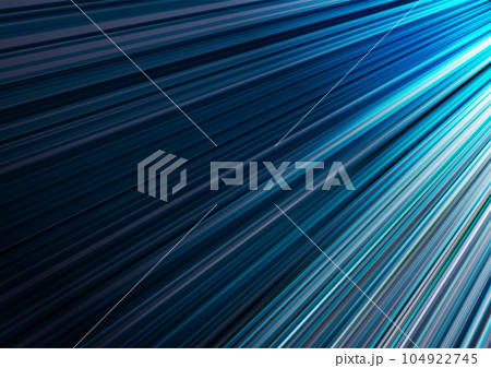 ダークな青スピードライン背景	 104922745