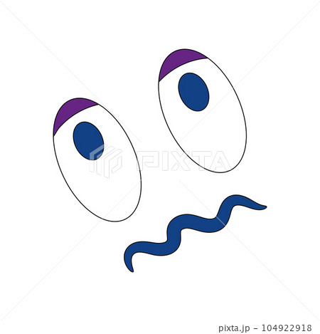 Isolated worried facial expression faceless emoji Vector 104922918