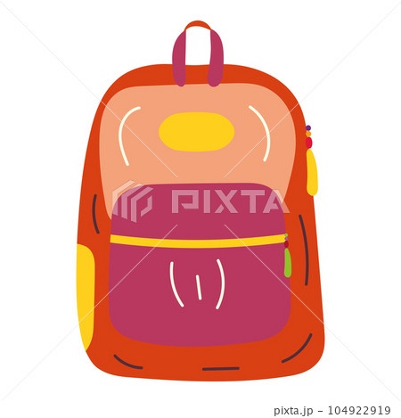 Isolated colored school backpack sketch icon Vector 104922919