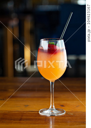 Frose cocktail on the bartop 104923167