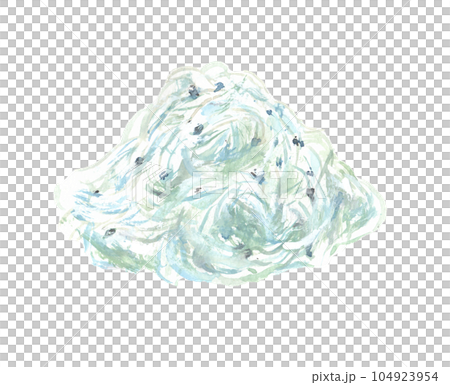 水彩で描いたシラスのイラスト 水彩で描いたシラスのイラスト 104923954