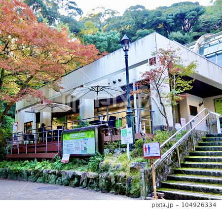 箕面公園パークセンター 昆虫館・放蝶館のテラスが見える風景 大阪府箕面市 箕面公園パークセンター 昆虫館・放蝶館のテラスが見える風景 大阪府箕面市 104926334
