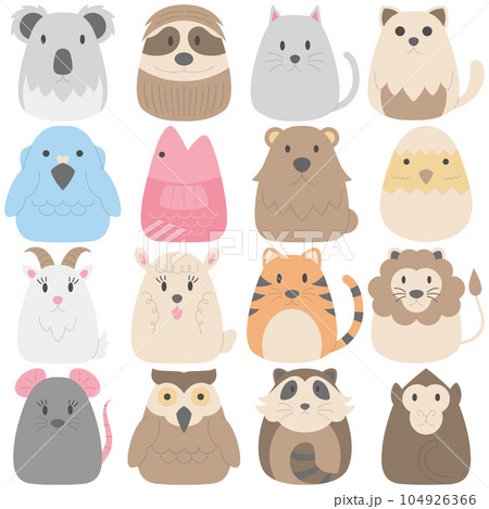 Animal cartoon vector set Animal cartoon vector set 104926366