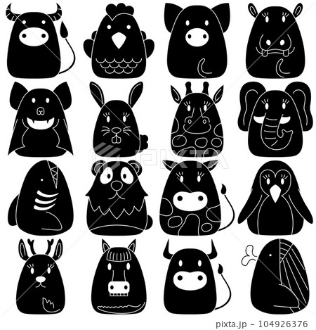 Animal cartoon vector set Animal cartoon vector set 104926376