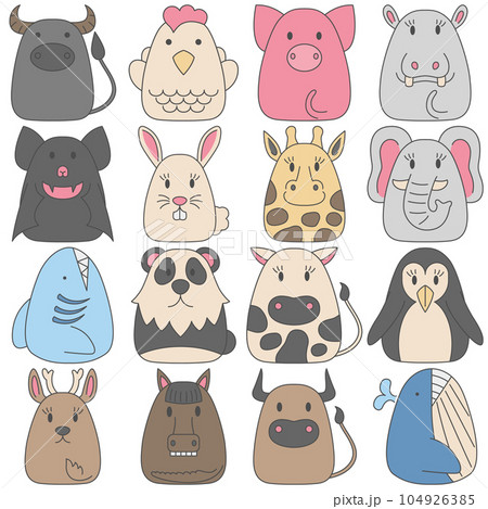Animal cartoon vector set Animal cartoon vector set 104926385