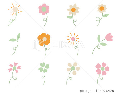 Flower vector set. Flower vector set. 104926470