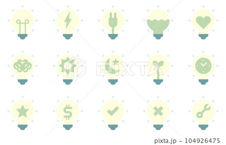 Light bulb vector set. Light bulb vector set. 104926475
