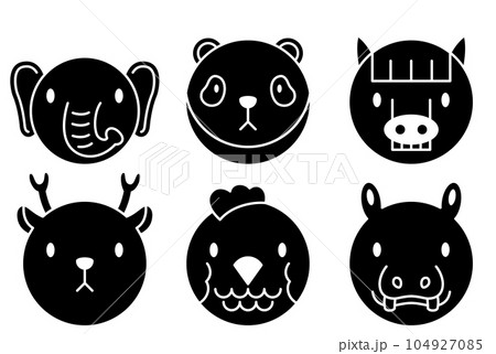 Animals cartoon vector set. Animals cartoon vector set. 104927085