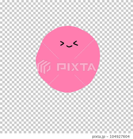 Round abstract comic Faces with various Emotion. Different colorful characters. Cartoon style. Flat design 104927604