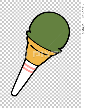 Illustration material of simple matcha ice cream Illustration material of simple matcha ice cream 104927937