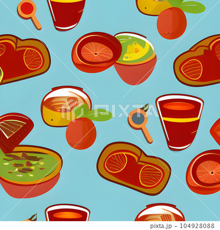 Food vegetable abstract pattern seamless,...のイラスト素材 [104928088] - PIXTA