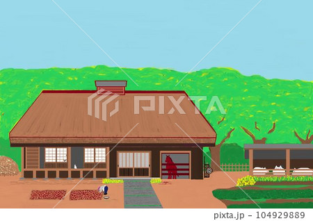 のどかな田舎の風景 104929889