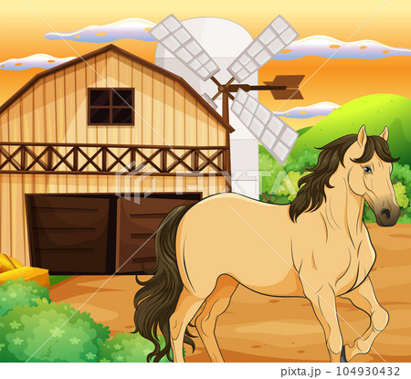 Horse at the farm Horse at the farm 104930432
