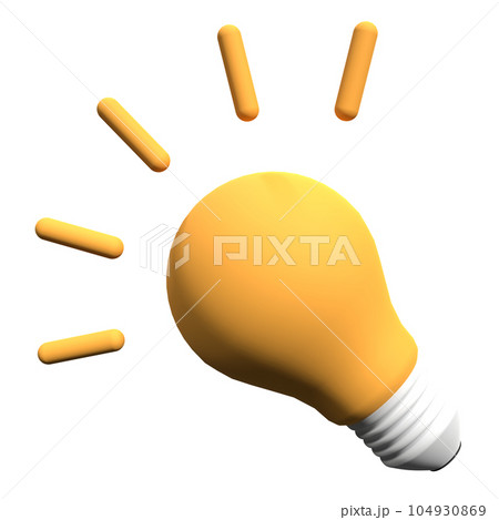 3d lamp illustration. 3d yellow light bulb icon. Light bulb with rays shine. Energy and idea symbol. 3d render illustration 3d lamp illustration. 3d yellow light bulb icon. Light bulb with rays shine. Energy and idea symbol. 3d render illustration 104930869