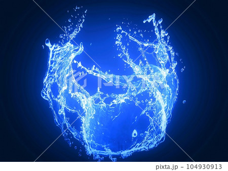 抽象的な青い水しぶき 抽象的な青い水しぶき 104930913