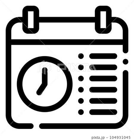 Schedule Icon. Digital marketing concept. Outline icon 104931045