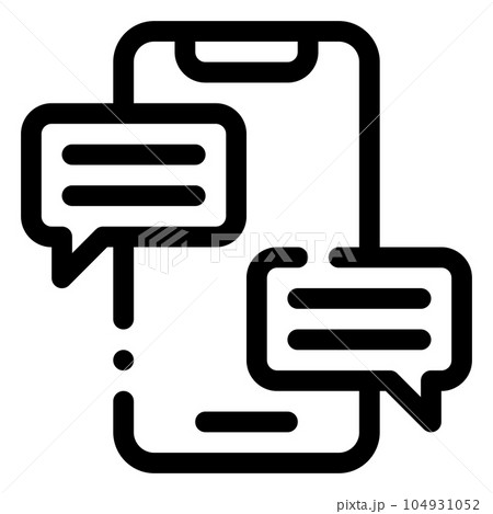 Message Icon. Digital marketing concept. Outline icon 104931052