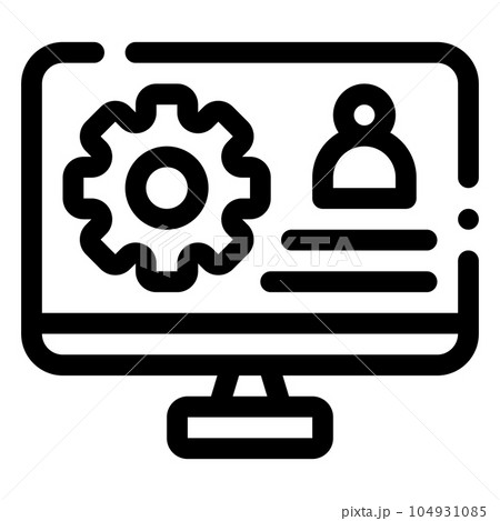 Service Icon. Digital marketing concept. Outline icon 104931085