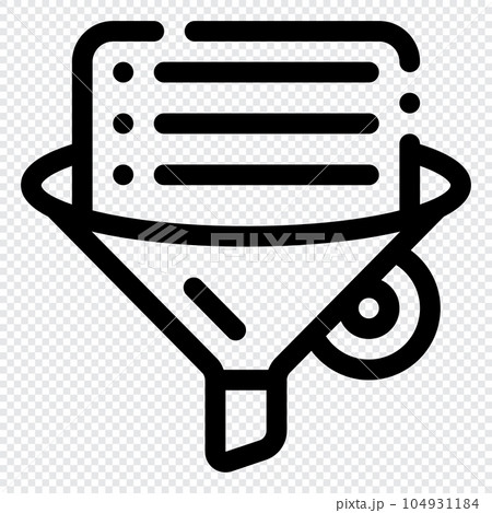 Filter Icon. Digital marketing concept. Outline icon Filter Icon. Digital marketing concept. Outline icon 104931184