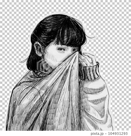 Line drawing art can express the emotions and experiences related to depression and mental illness, using simple or intricate lines to convey complex feelings. 104931293