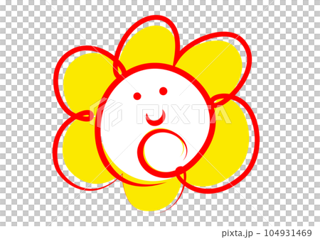 はなまるマーク 笑顔がかわいい花丸スタンプのイラスト アイコン素材 はなまるマーク 笑顔がかわいい花丸スタンプのイラスト アイコン素材 104931469