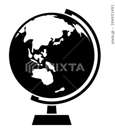 地球儀のシルエット 地球儀のシルエット 104931491