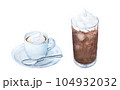 水彩で描いたウィンナ・コーヒー 104932032