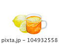 水彩で描いたレモンティー 104932558