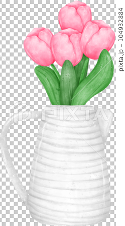 tulip flowers, bouquet, watercolour, hand drawing, pastel, vibrant, cute, sweet, spring, floral, art, colorful, nature, design, decoration, isolated, vase, boots, painting, botanical, beauty, romantic 104932884