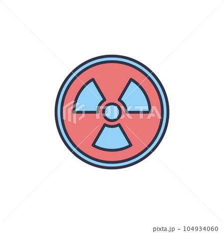 Radiation vector concept round colored modern icon Radiation vector concept round colored modern icon 104934060