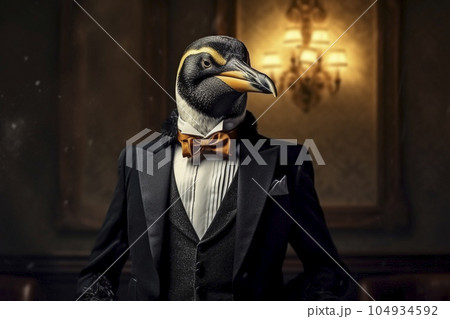 ペンギンのビジネスマン「AI生成画像」 104934592