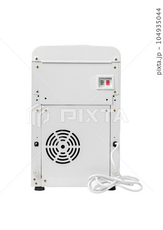 Back view of modern electric water cooler 104935044