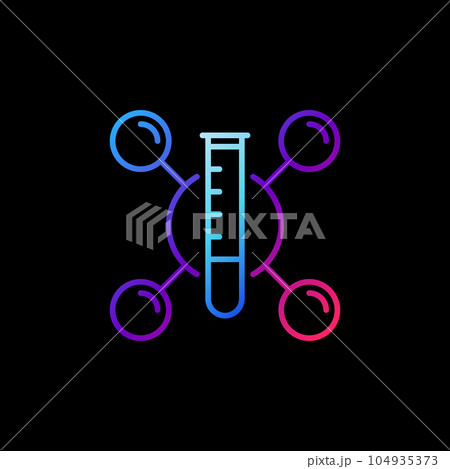 Molecule and Laboratory Test Tube vector colorful line icon Molecule and Laboratory Test Tube vector colorful line icon 104935373