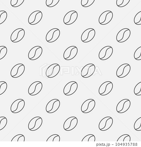 Coffee beans minimal vector pattern. Seamless texture Coffee beans minimal vector pattern. Seamless texture 104935788