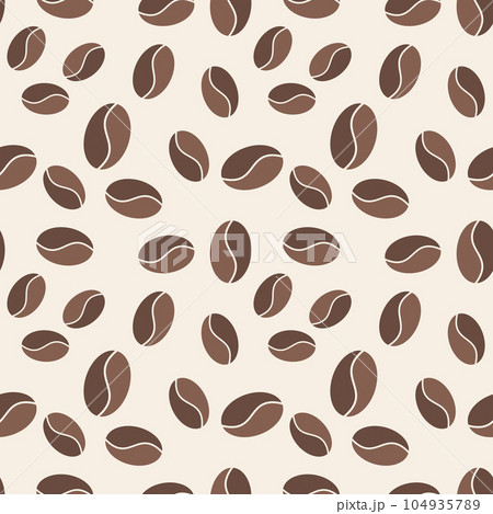 Coffee beans seamless pattern. Vector background Coffee beans seamless pattern. Vector background 104935789