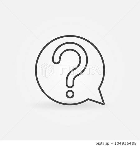 Question mark in speech bubble vector icon or symbol Question mark in speech bubble vector icon or symbol 104936488