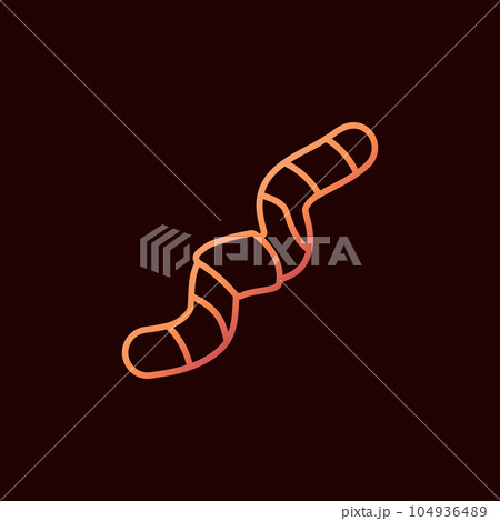 Rainworm vector concept red minimal Worm icon or symbol Rainworm vector concept red minimal Worm icon or symbol 104936489