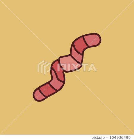 Rainworm vector concept red icon or logo element 104936490