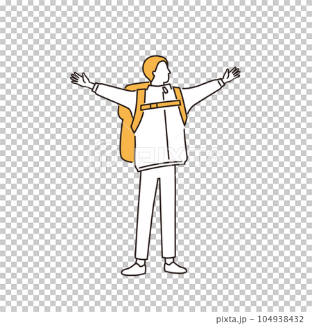 man enjoying solo travel man enjoying solo travel 104938432