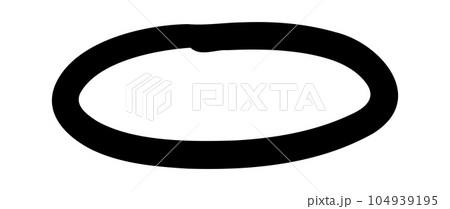 Oval hand drawn shapes. Doodle highlighter handwritten circle. Vector rough stroke illustration Oval hand drawn shapes. Doodle highlighter handwritten circle. Vector rough stroke illustration 104939195