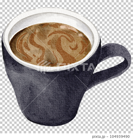Long black Coffee Watercolour Illustration Long black Coffee Watercolour Illustration 104939490